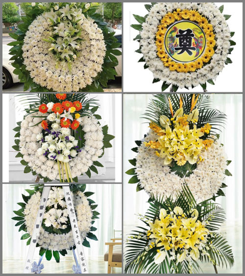 湖北黄冈市黄梅县五祖镇刘岳村花圈速递